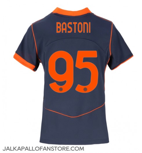 Inter Milan Alessandro Bastoni #95 Kolmaspaita Naisten 2025-26 Lyhythihainen Inter Milan Alessandro Bastoni #95 Kolmaspaita Naisten 2025-26 Lyhythihainen